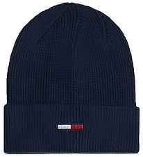 Tommy Hilfiger Beanie - Knitted - Elongated Flag - Black