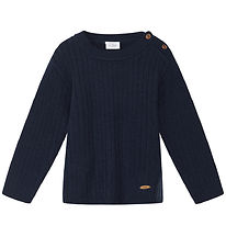 Hust and Claire Blouse - Knitted - Wool - Arrow - More Navy
