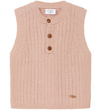 Hust and Claire Waistcoat - Knitted - Wool - Edi - Rose Cloud