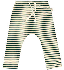 Petit Piao Byxor - Rib - Modal - Emeralda Green/Dark Off White