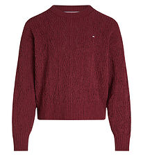 Tommy Hilfiger Blouse - Knitted - Chenille - Deep Rouge
