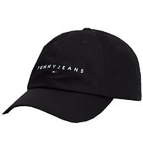 Tommy Hilfiger Kappe - Lineares Logo - Schwarz