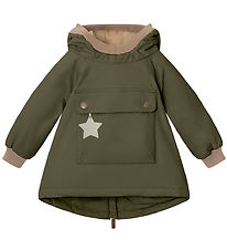 Mini A Ture Winterjacke - Babywen Fleece - Olive Nacht