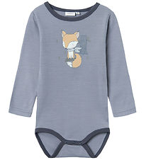 Name It Bodysuit L/æ - Wool - NmmWillit - Tradewinds
