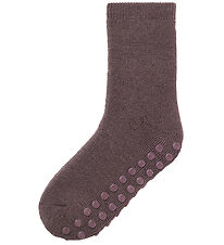 Name It Socks - Wool/Cotton - NmfWaksi - Non-Slip - Sparrow