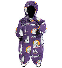 Småfolk Snowsuit - Purple Heart w. Polar bears