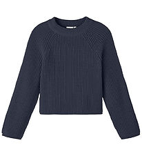 Name It Blouse - Knitted - Cropped - NkfVenja - Dark Sapphire