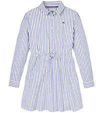 Tommy Hilfiger Kleid - Ithaka - Mid Blue/Optik White