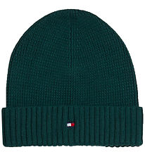 Tommy Hilfiger Mütze - Strick - Small Flagge Beanie - Ziergrün