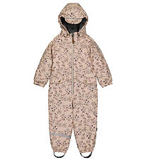 Mikk-Line Snowsuit - PU - Recycled - Doeskin w. Flowers