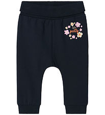 Name It Sweatpants - NbfVrille - Dark Sapphire/Blommor