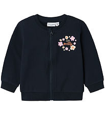 Name It Zip Sweatshirt - NbfVrille - Darl Sapphire/Flowers