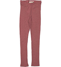 MarMar Leggings - Wool - Berry Blend w. Pointelle