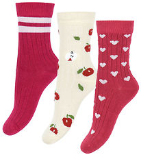 Minipop Socks - Bamboo - 3-Pack - Chili Pepper