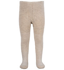 Minipop Tights - Bamboo - Off White Melange