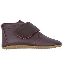 Pom Pom Skinntofflor - Nybörjare Velcro Pilgrimsmusslor - Dark B