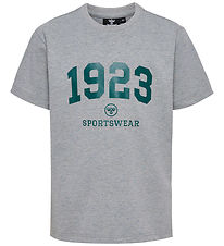 Hummel Stuttermabolur - hmlNipps - Light Grey Melange