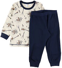 Joha Pyjama Set - Beige/Navy blue