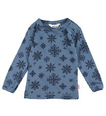 Joha Bluse - Wolle - Blau