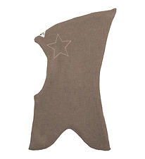 Racing Kids Balaclava - Wool/Cotton - 2-layer - Light Taupe Mela