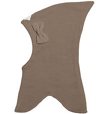Racing Kids Balaclava - Wool/Cotton - 2-layer - Brown Birch Bark