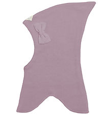 Racing Kids Balaclava - Wool/Cotton - 2-layer - Elderberry w. Du
