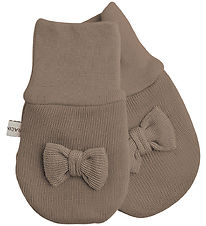 Racing Kids Wanten - Wol/Katoen - Brown Birch Bark m. Vlinderdas
