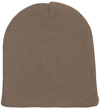 Racing Kids Beanie - Wool/Cotton - Brown Birch Bark