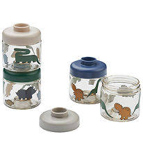 Liewood Food container - Dominique - 4-Pack - Dinosaurs/Mist