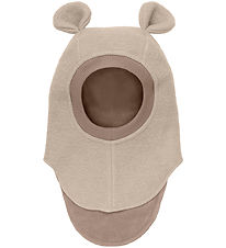 Huttelihut Balaclava - Wool - 2-layer - Sand Melange w. Ears