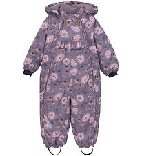 Minymo Snowsuit - Orchid Haze w. Flowers