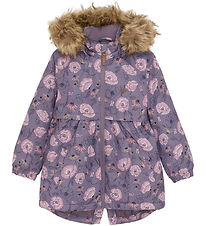 Minymo Winterjacke - Orchid Haze m. Blumen