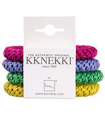 Kknekki Elastic Hair Bands - 4-Pack - Rainbow