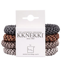 Kknekki Elastic Hair Bands - 4-Pack - Brown Mix