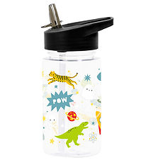 A Little Lovely Company Water Bottle w. Straws - 450 mL - Galaxy