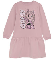Minymo Sweat Dress - Dawn Pink w. Gabby's Dollhouse