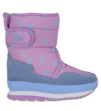 Rubber Duck Winter Boots - RD Flash Hearts - Purple/Light blue w