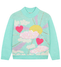 Billieblush Blouse - Knitted - Mint Green w. Motif