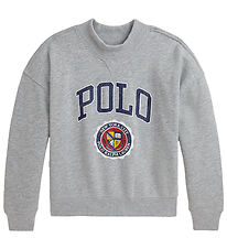 Polo Ralph Lauren Sweatshirt - Grey Melange w. Print