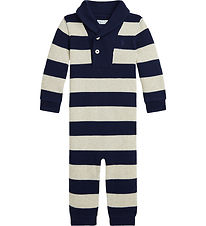Polo Ralph Lauren Jumpsuit - Knitted - Navy/Beige Striped
