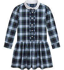 Polo Ralph Lauren Kleid - Navy/Grün Kariert m. Weiß