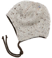 Joha Baby Hat - Knitted - Wool - 2-layer - Beige