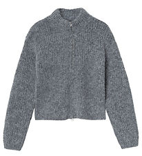 LMTD Cardigan - Knitted - NlfNulo - Polyester/Wool - Dark Grey M