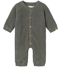 Lil' Atelier Jumpsuit - Knitted - Rib - NbmNalo - Pewter