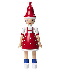 Kay Bojesen Woodfigure - Christmas Lise - 17.5 cm - Red/Blue/Whi