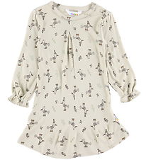 Joha Dress - Bamboo - Beige w. Birds