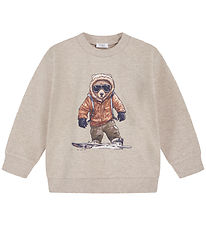 Hust and Claire Sweatshirt - Sejer - Beige Melange m. Bär