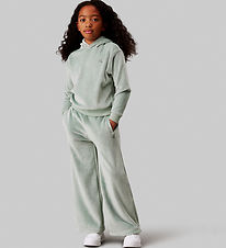 Calvin Klein Set - Hosen/Kapuzenpullover - Samtvelours - Jadeit
