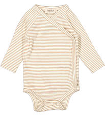 MarMar Samfella L/æ - Rib - Modal - Belito - Sandsteinn Stripe
