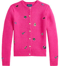 Polo Ralph Lauren Cardigan - Wool - College Pink w. Embroideries